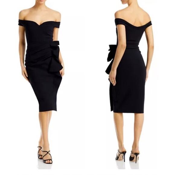Chiara Boni La Petite Robe Radoslava Off The Shoulder Cocktail Dress NEW 12 $695 - Picture 1 of 16